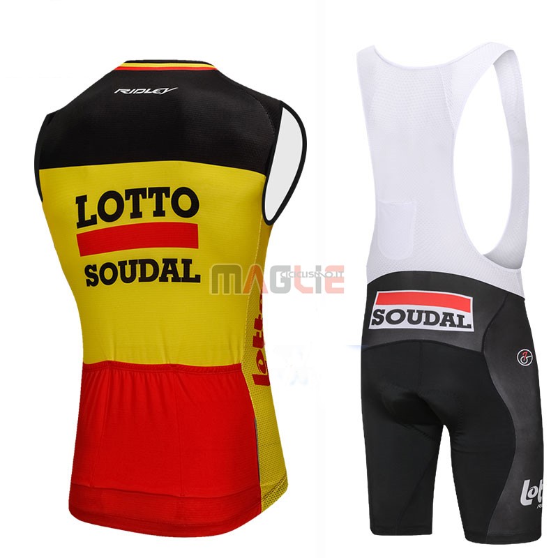 Gilet Antivento Lotto Soudal 2018 Nero e Giallo